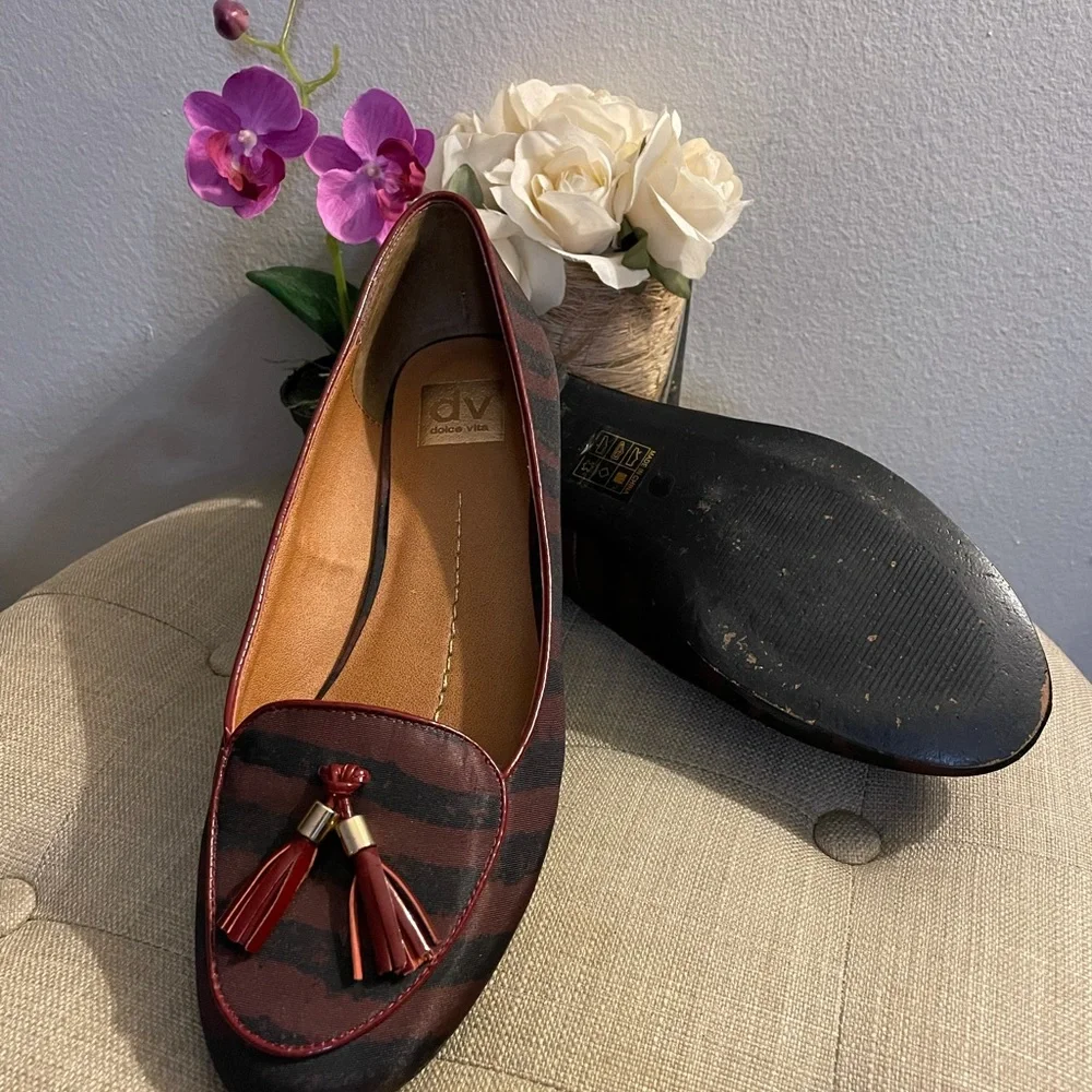 Dolce Vita Striped Loafers - Size 8.5 - Picture 13 of 13
